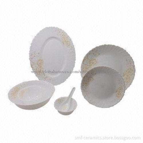 33-piece Ceramic Opal Ware Dinner Set, Stocks are Available, Glazed Dinner Set, Food-safe